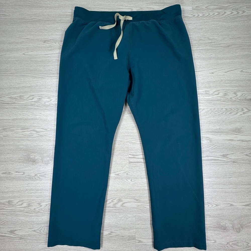 FIGS Men's Scrub Pants‎ Pisco Basic T21005 Teal Blue XL Drawstring 4-Pocket
